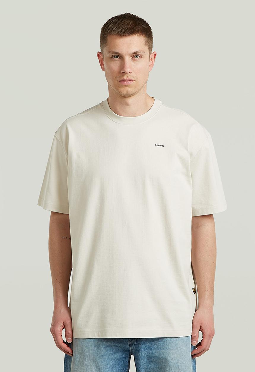 G-STAR - Large Woven Badge Relaxed R T - Whitebait