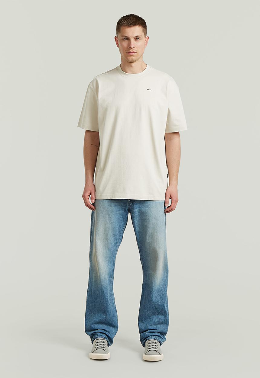 G-STAR - Large Woven Badge Relaxed R T - Whitebait