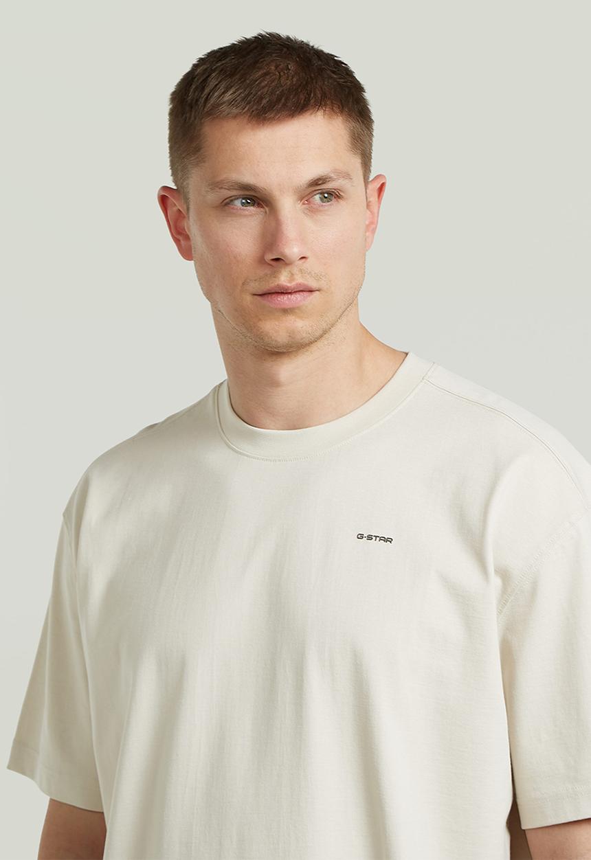 G-STAR - Large Woven Badge Relaxed R T - Whitebait