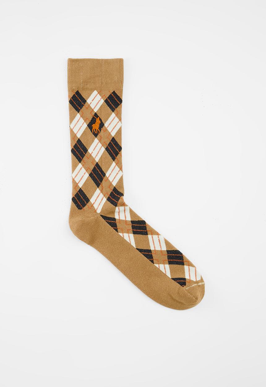 POLO - Retro Diamond Sock - Camel Multi
