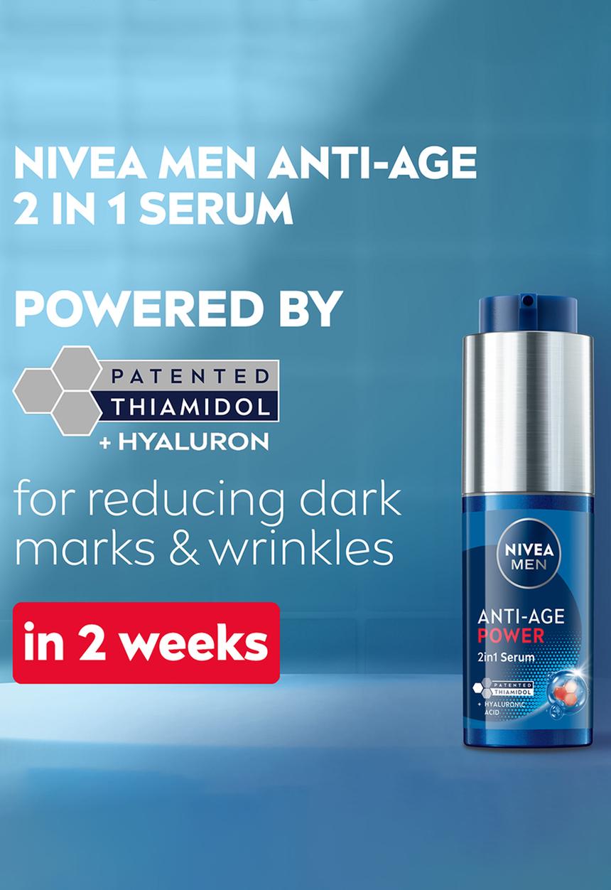 Nivea - MEN Anti-Age Power 2in1  Anti-Dark Mark & Anti-Wrinkle Face Serum - 30ml