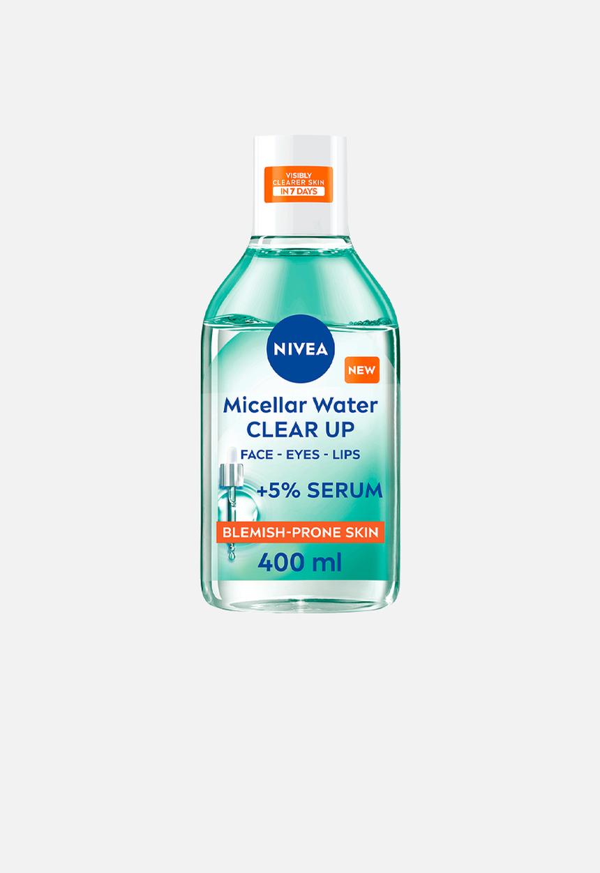 Nivea - Clear Up Face Micellar Water 5% Serum Effective Make-up & SPF filters Removal - 400ml
