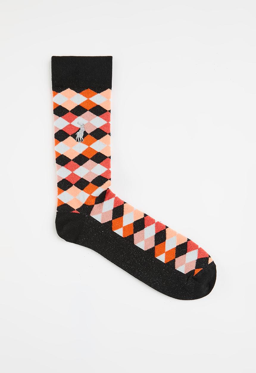POLO - Geometric Sock - Black Multi