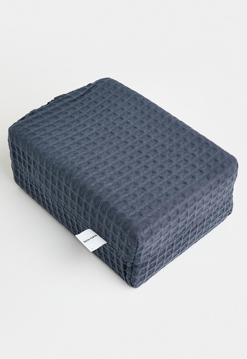 Sixth Floor - Mesa Cotton Waffle Duvet Cover Set Navy