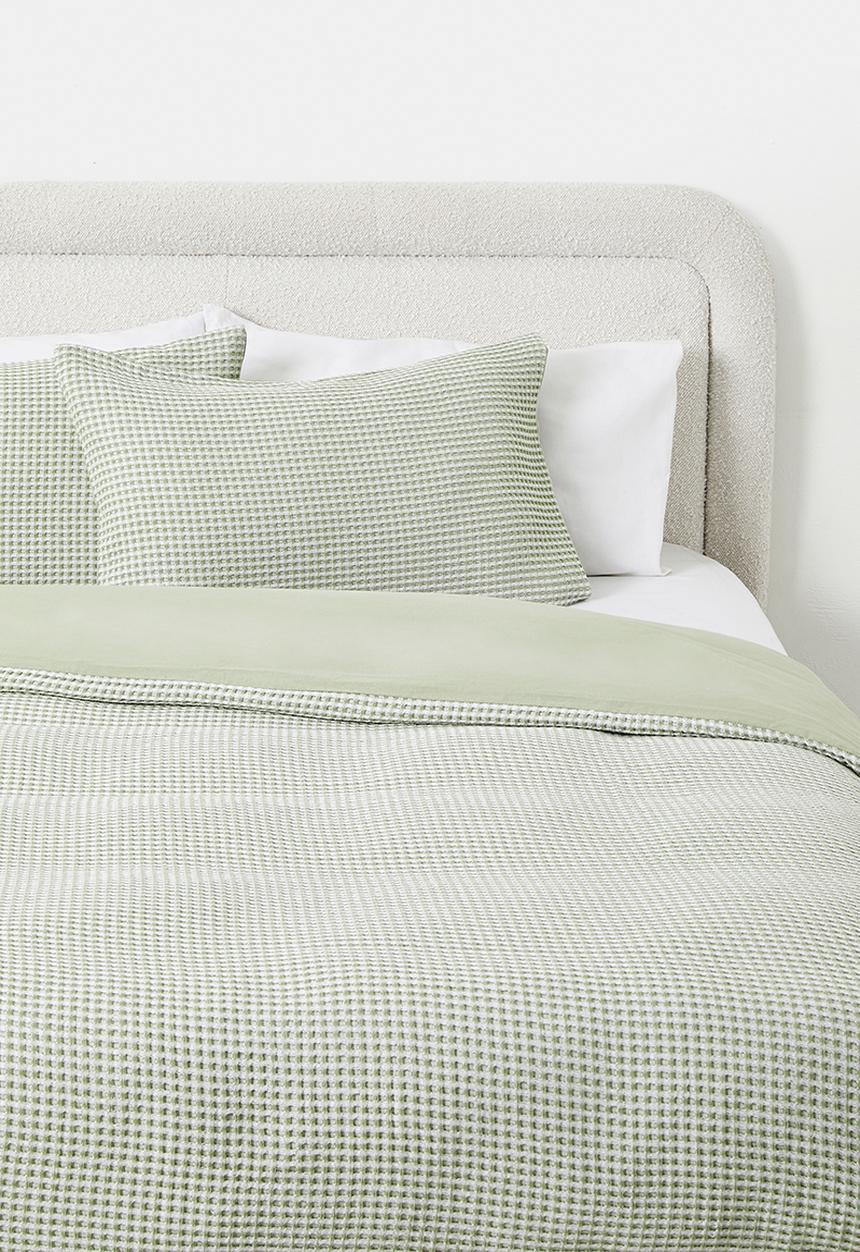 Sixth Floor - Nap Waffle Weave Duvet Set Sage
