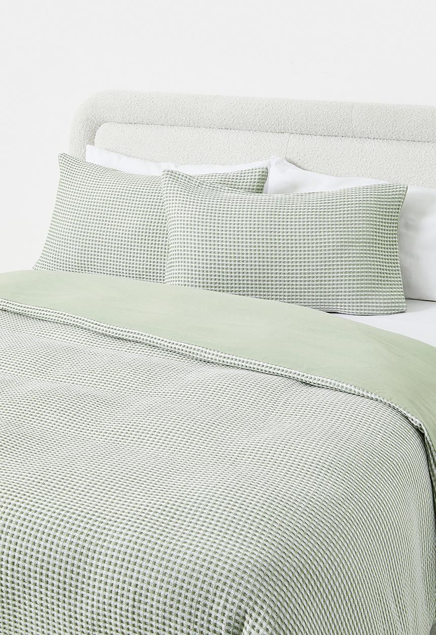 Sixth Floor - Nap Waffle Weave Duvet Set Sage