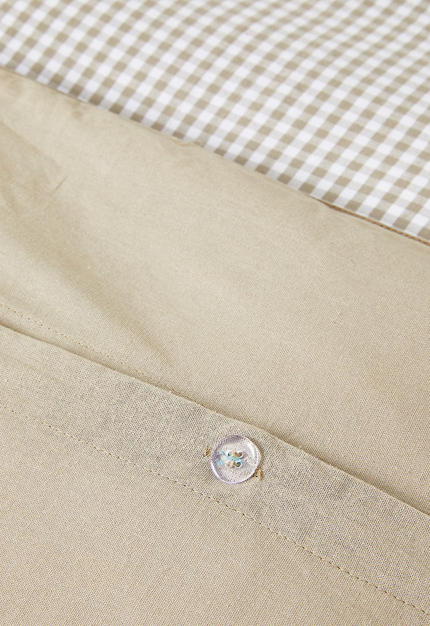 Sixth Floor - Demi Cotton Yarn Dye Check Duvet Cover Natural & White