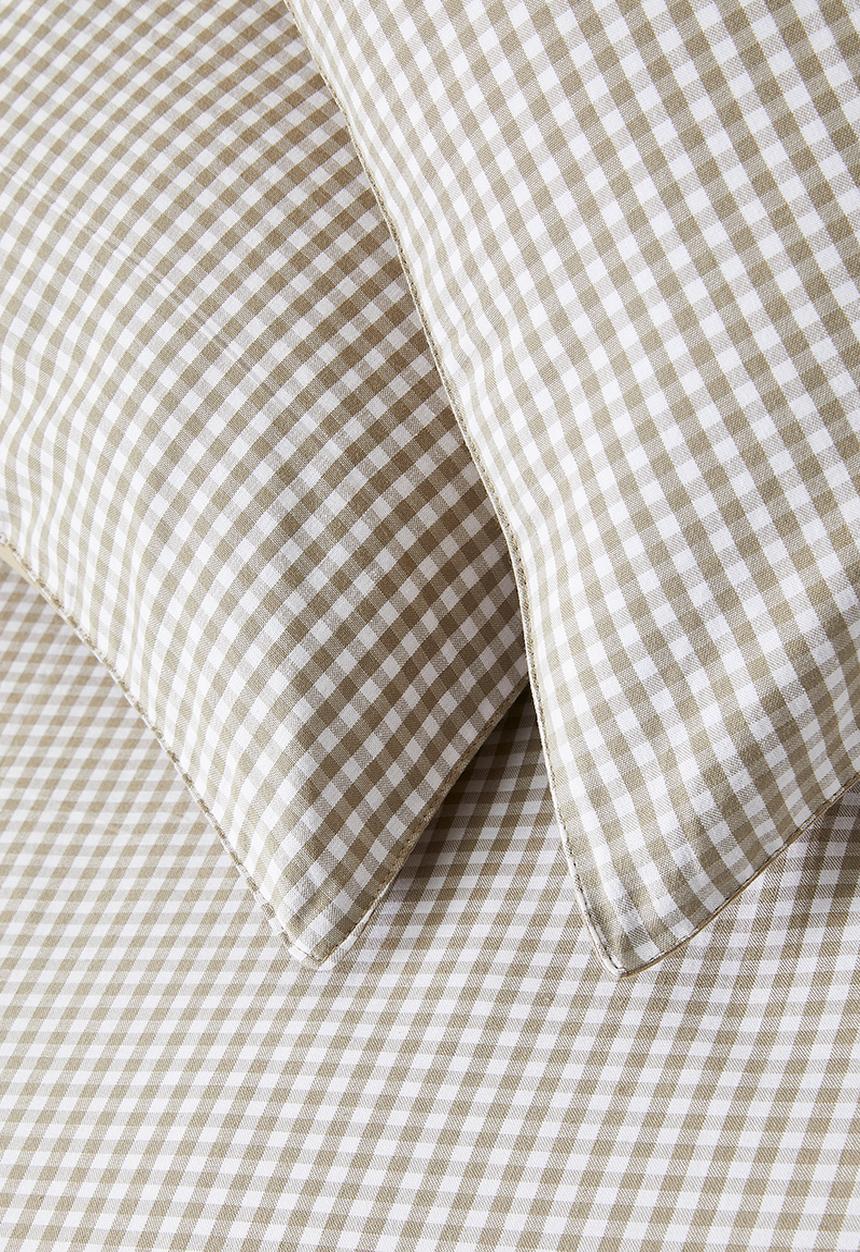 Sixth Floor - Demi Cotton Yarn Dye Check Duvet Cover Natural & White