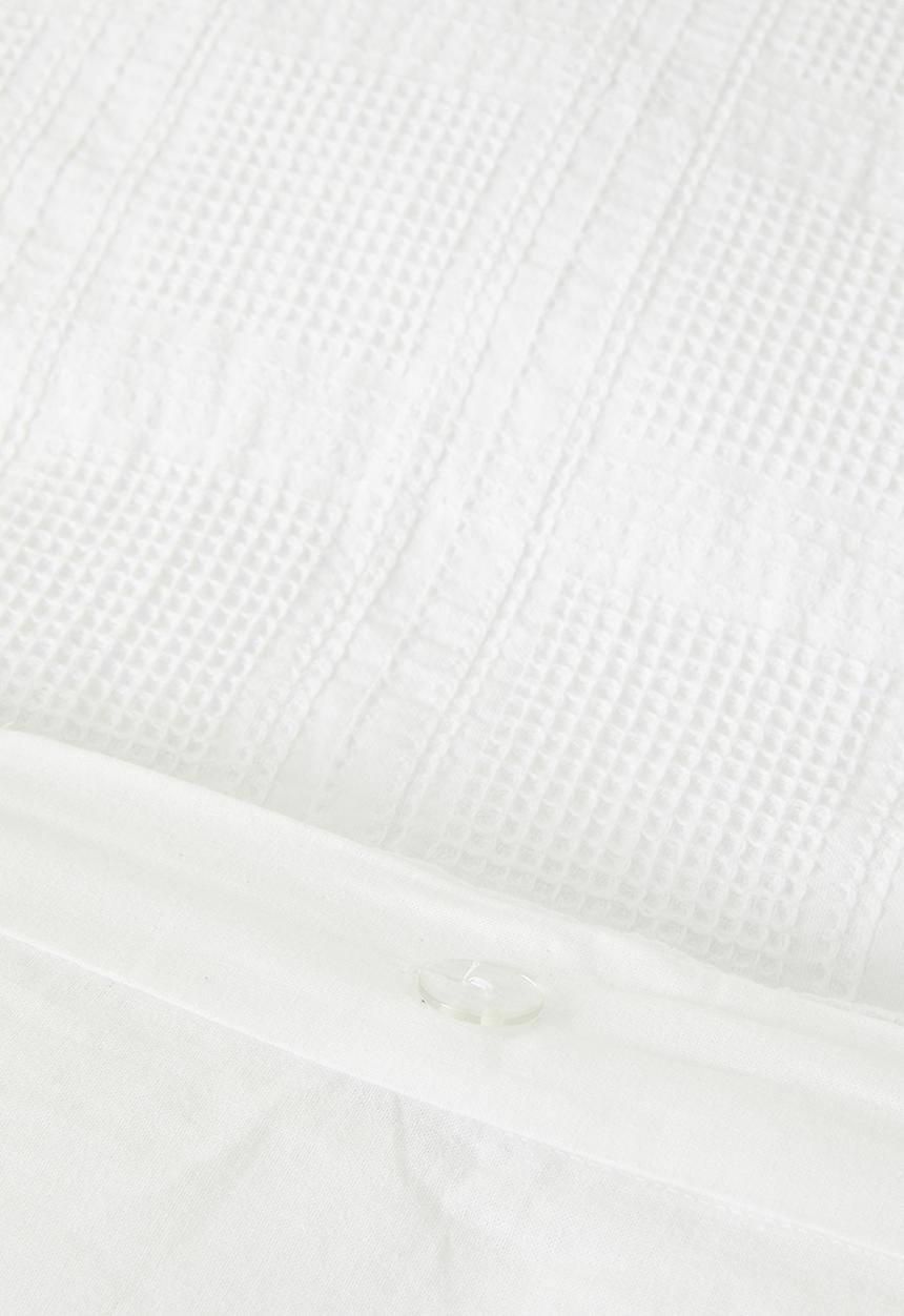Sixth Floor - Verso Check Waffle Weave Duvet Set White
