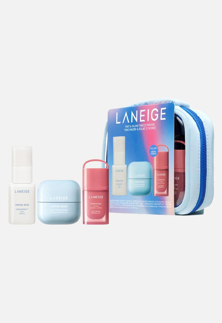 Laneige - Tint & Glow Mini Korean Skincare + Juicepop Box Lip Tint Gift Set