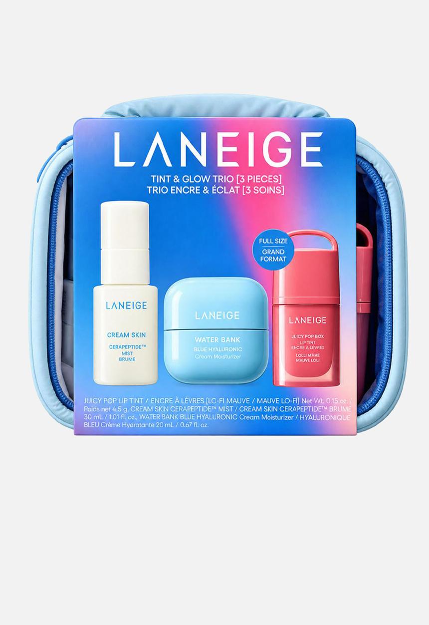 Laneige - Tint & Glow Mini Korean Skincare + Juicepop Box Lip Tint Gift Set