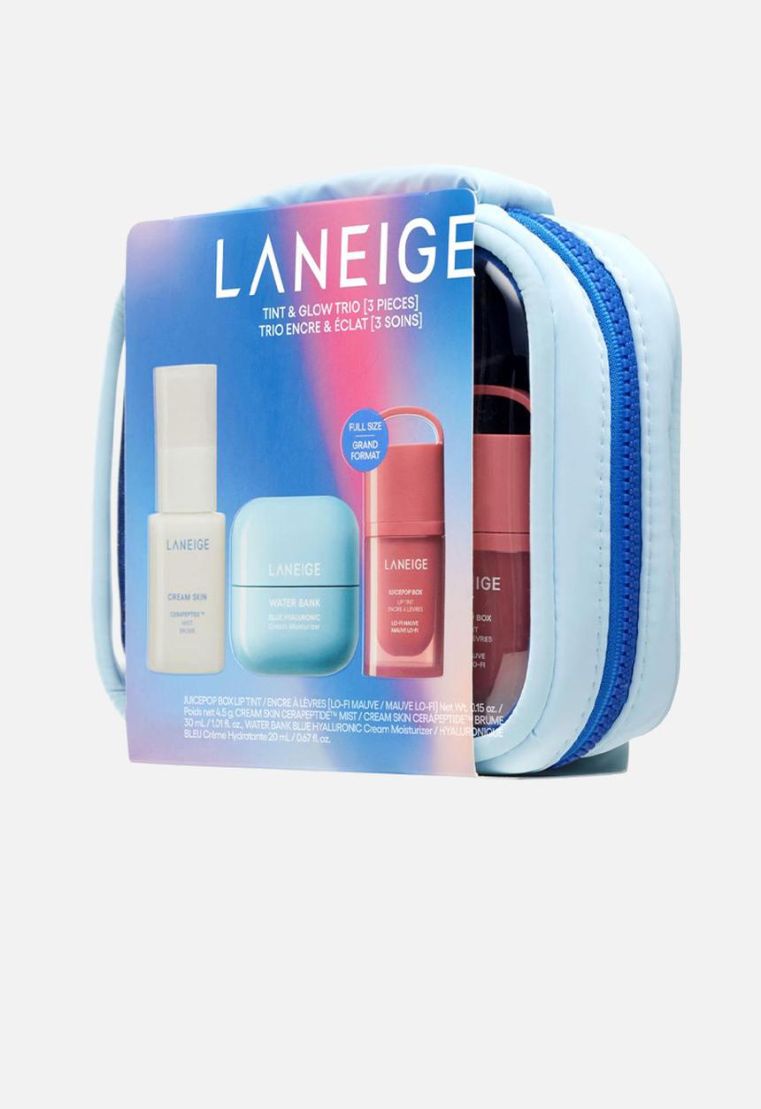 Laneige - Tint & Glow Mini Korean Skincare + Juicepop Box Lip Tint Gift Set
