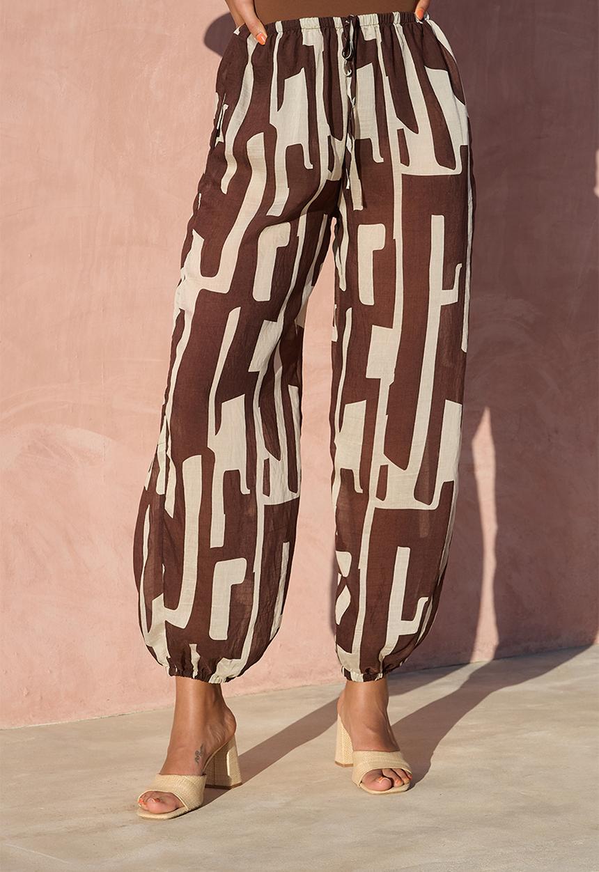 Me&B - Ballon Shape Harem Pant - ChocBanana
