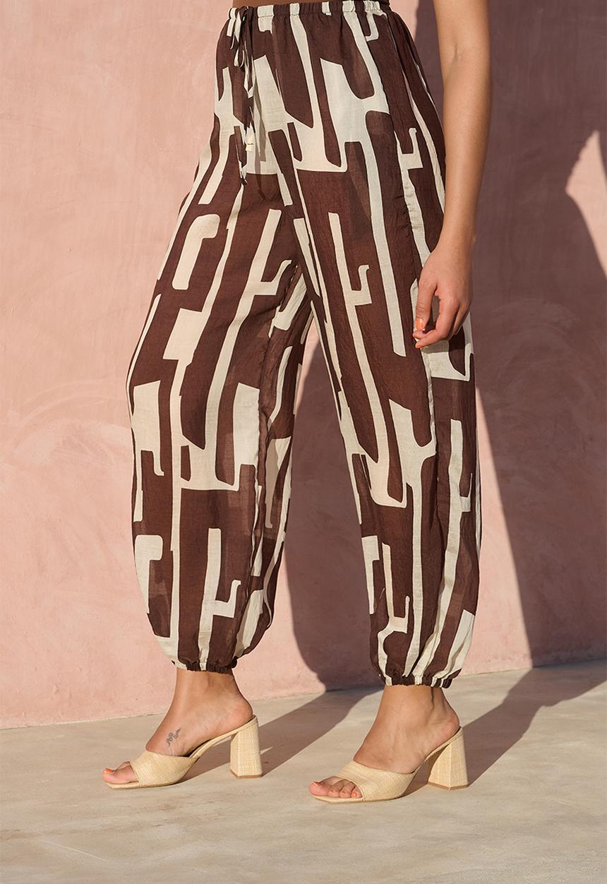 Me&B - Ballon Shape Harem Pant - ChocBanana