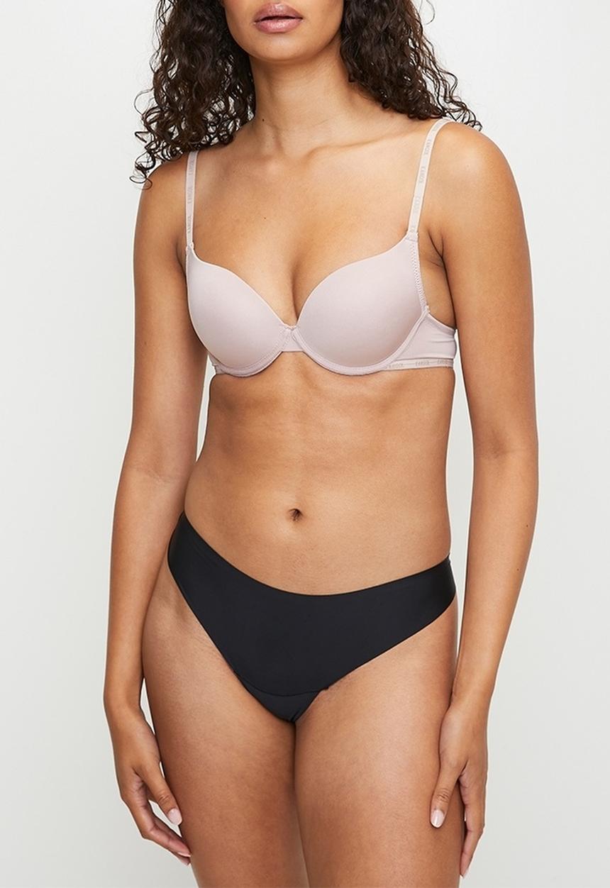 KANGOL - 3pk t-shirt bra mf with branded elastic straps - mocha/white/black