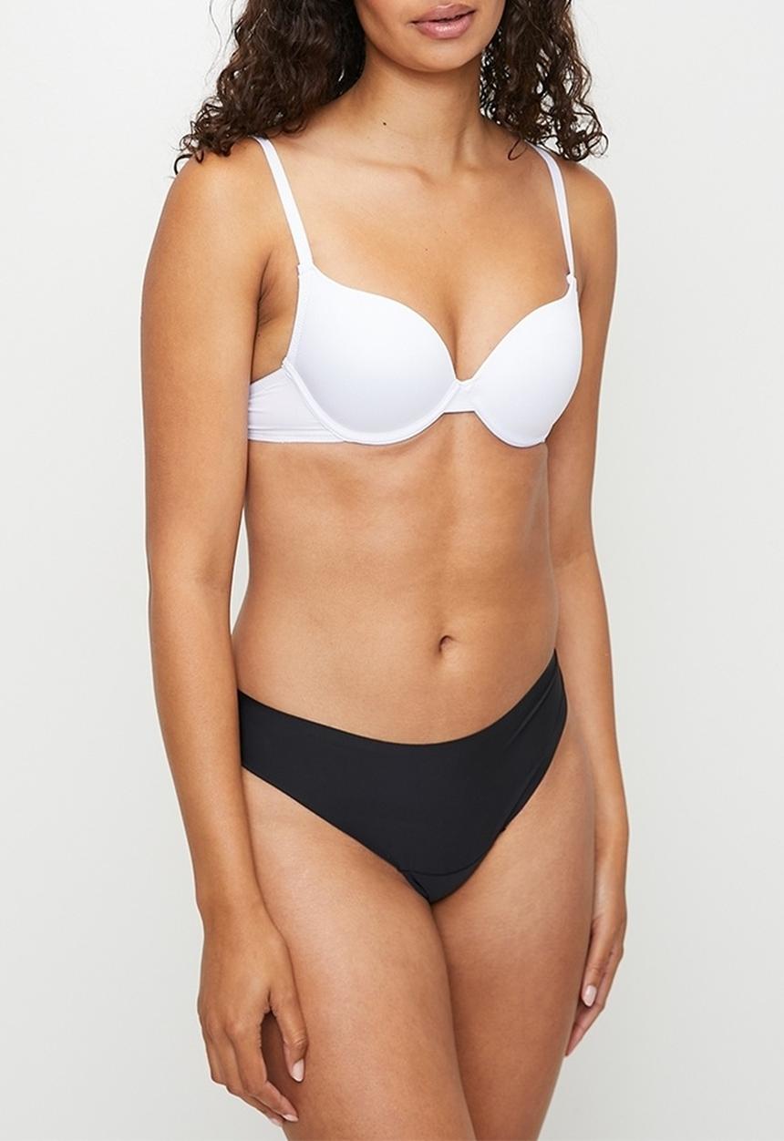 KANGOL - 3pk t-shirt bra mf with branded elastic straps - mocha/white/black