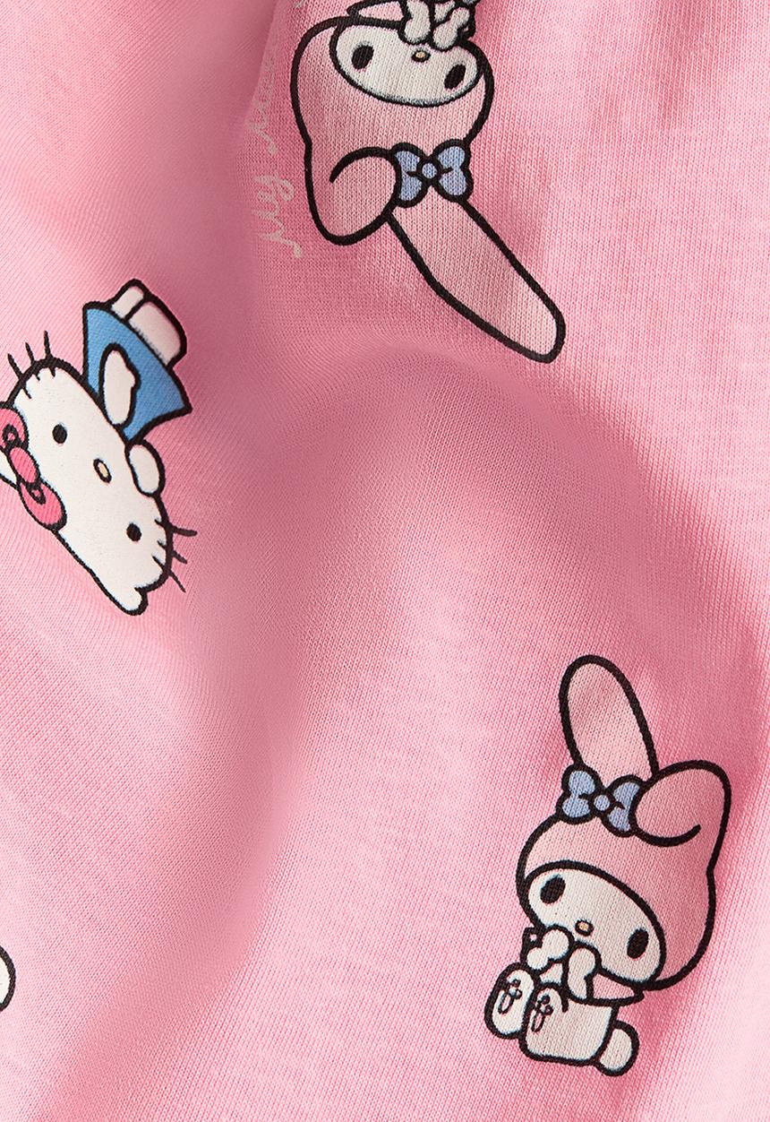 H&M - Printed cotton dress - pink/sanrio