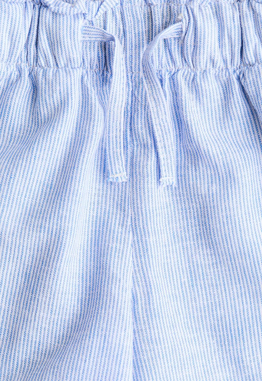 H&M - Linen-blend shorts - blue/striped