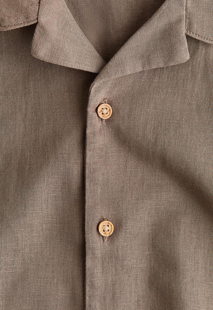 H&M - Linen-blend resort shirt - mole