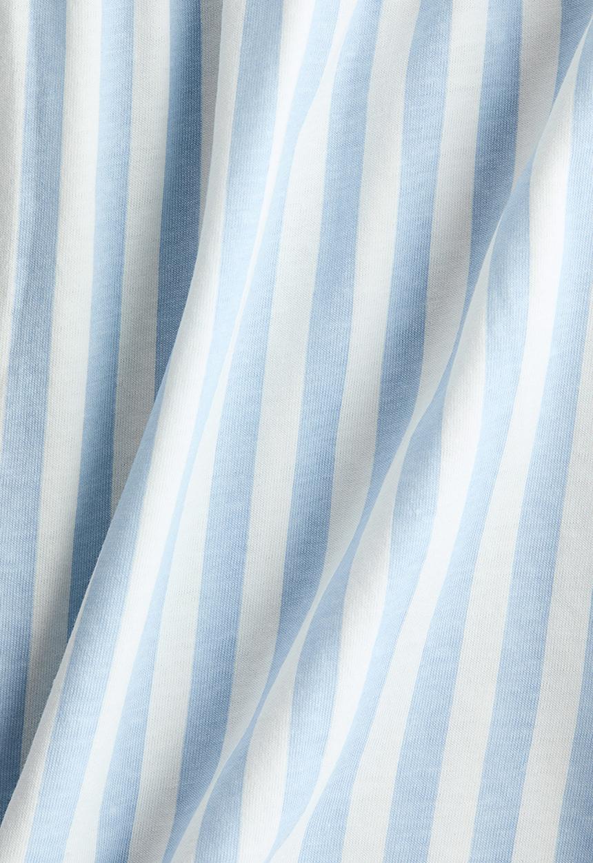 H&M - Printed cotton dress - light blue/striped