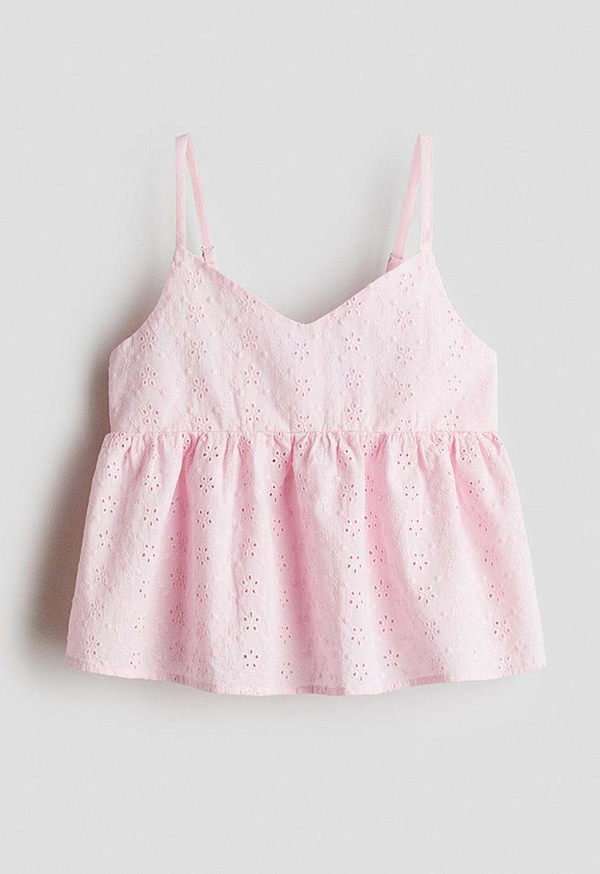 H&M - Peplum strappy top - light pink