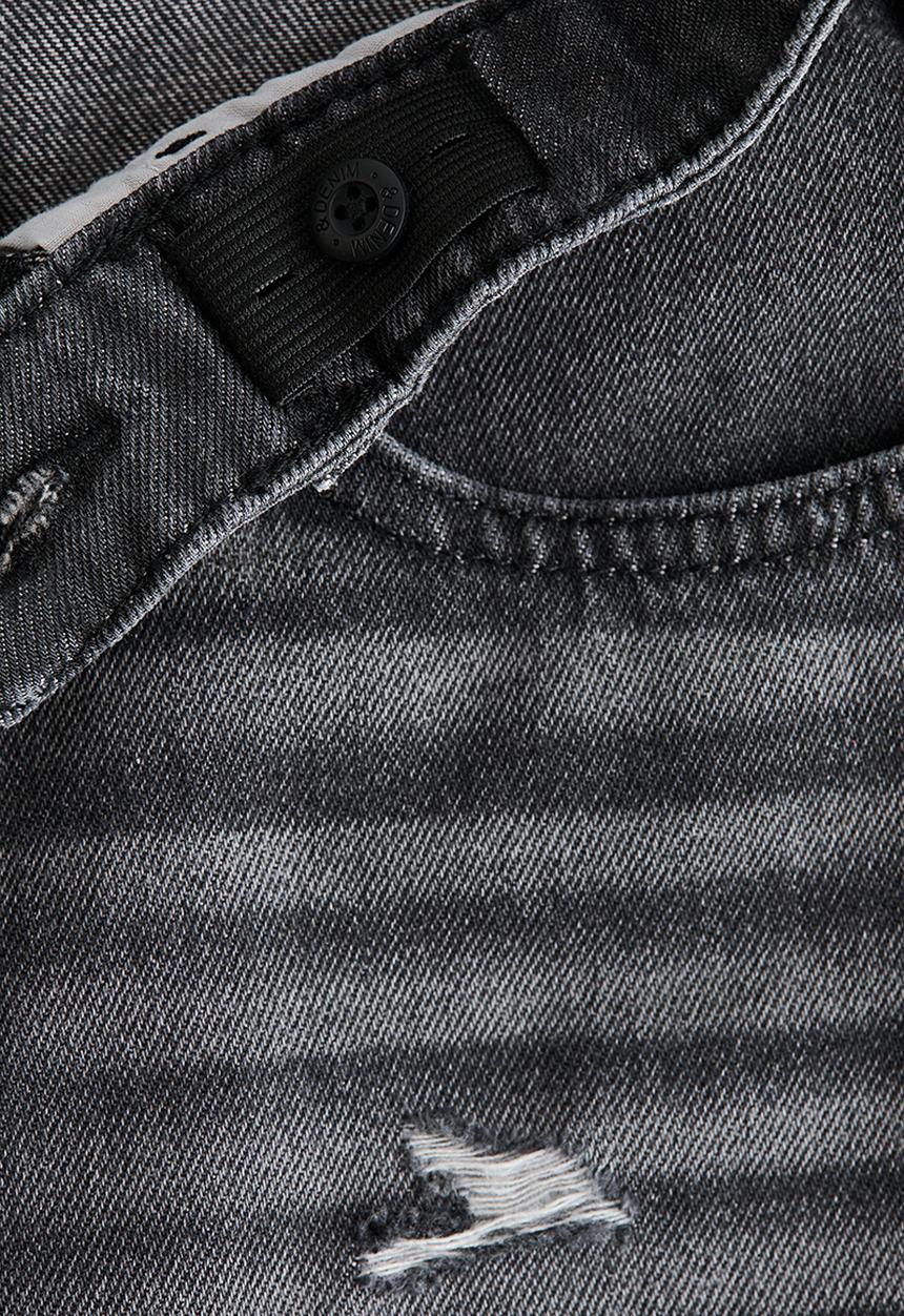 H&M - Baggy fit denim shorts - dark denim grey