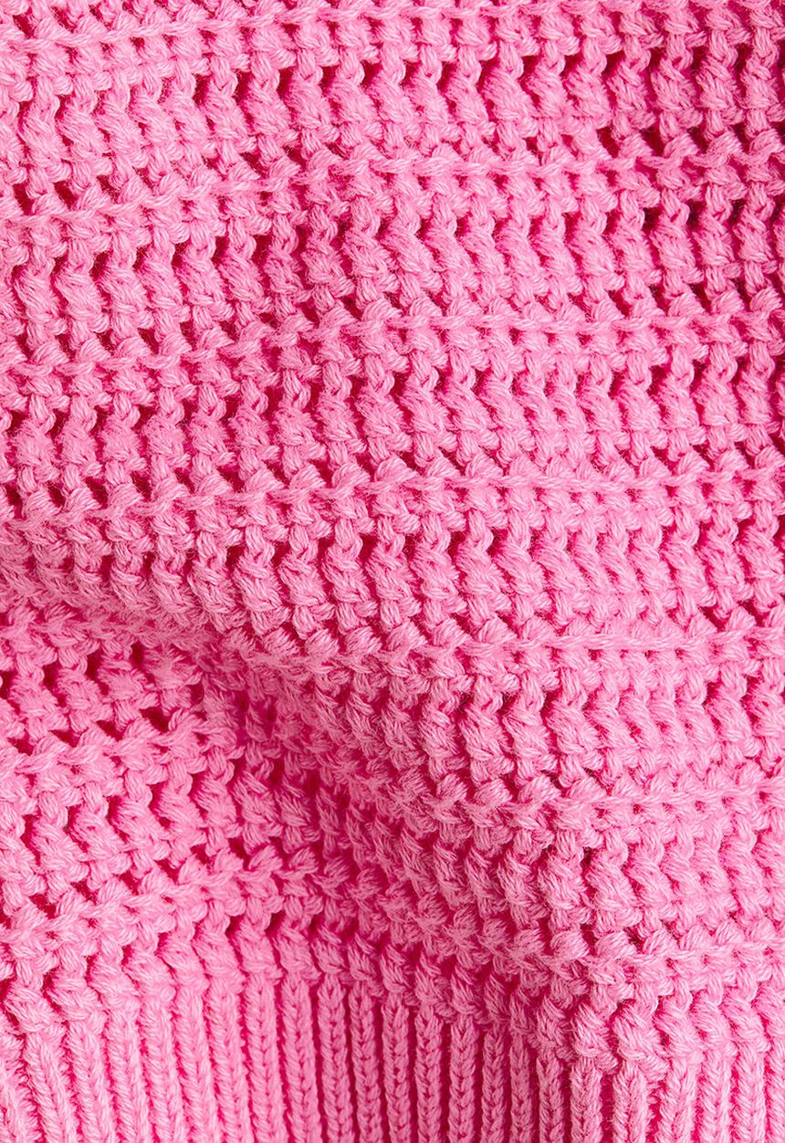H&M - Textured-knit cardigan - pink