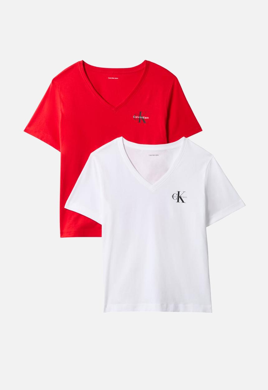 Calvin Klein - Monologo vnk 2pack tee - aged redwood