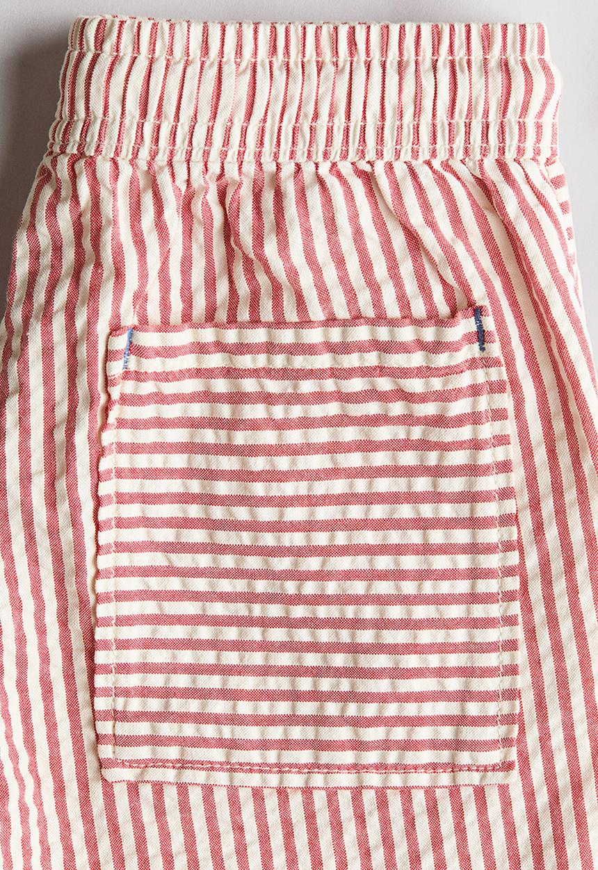 H&M - Seersucker shorts - red/striped