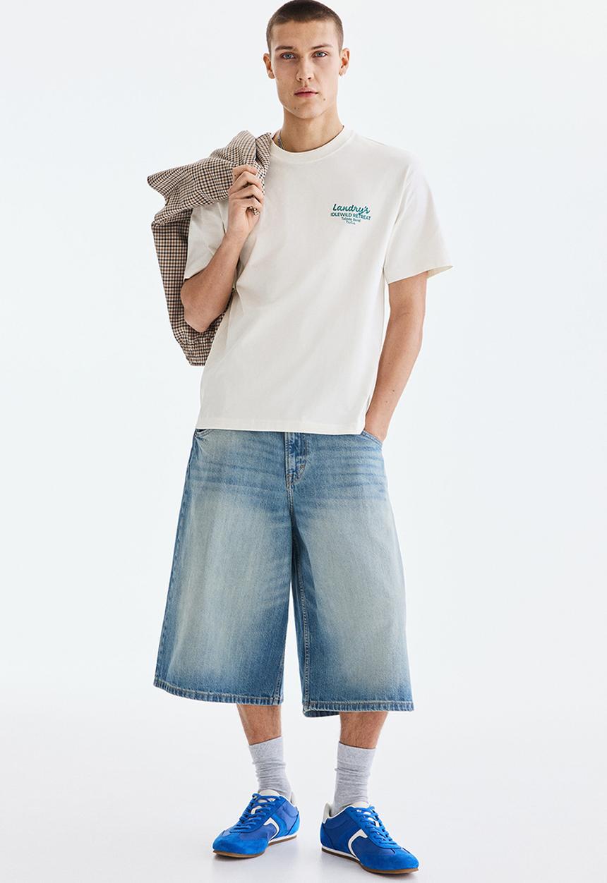 H&M - Relaxed fit printed T-shirt - white/landry's