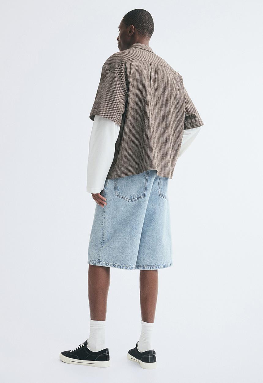 H&M - Baggy denim shorts - light denim blue