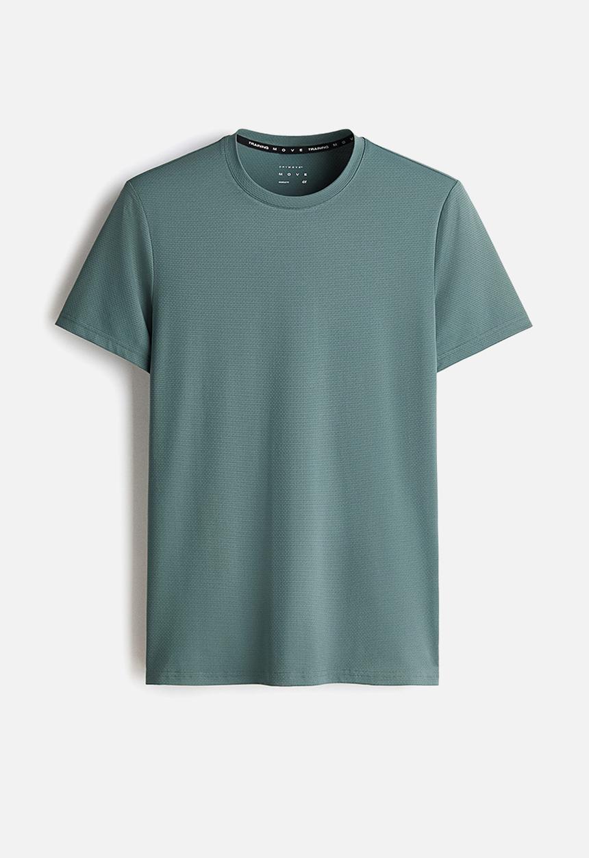 H&M - Muscle fit sports top with drymove - dusty green