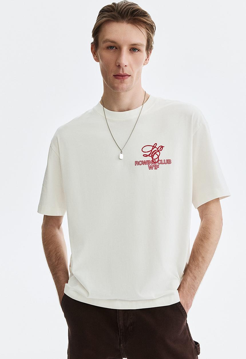 H&M - Loose fit printed T-shirt - white/london