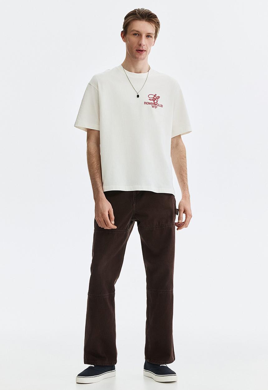 H&M - Loose fit printed T-shirt - white/london