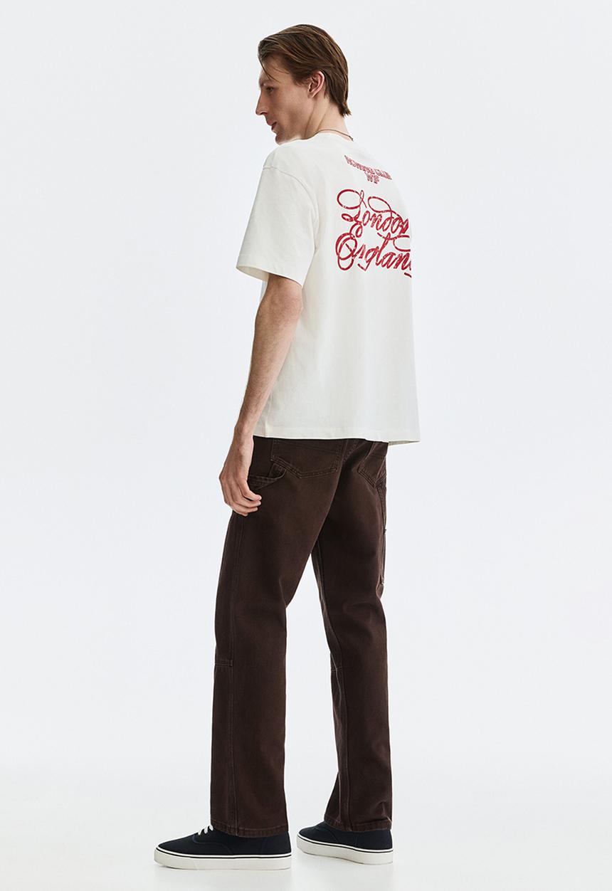 H&M - Loose fit printed T-shirt - white/london