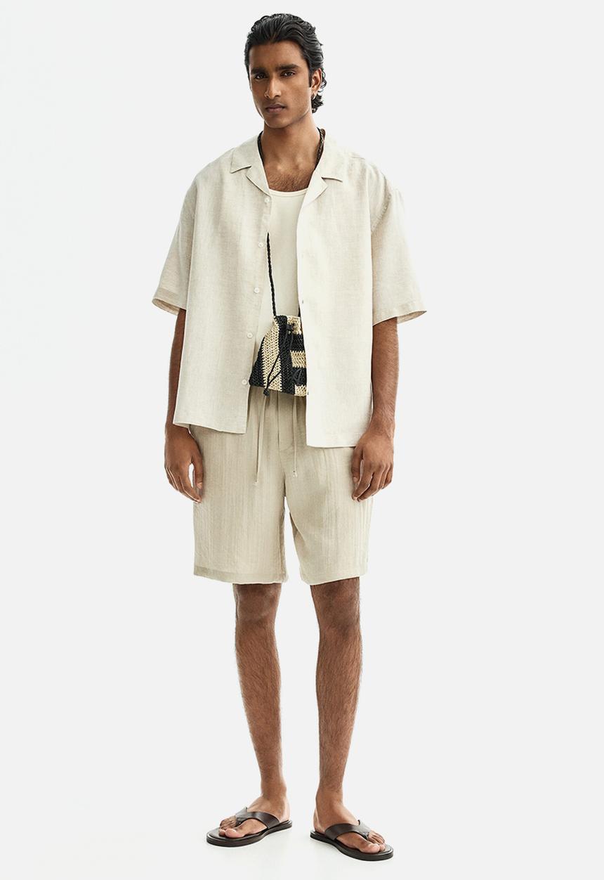 H&M - Loose fit shorts  - light beige