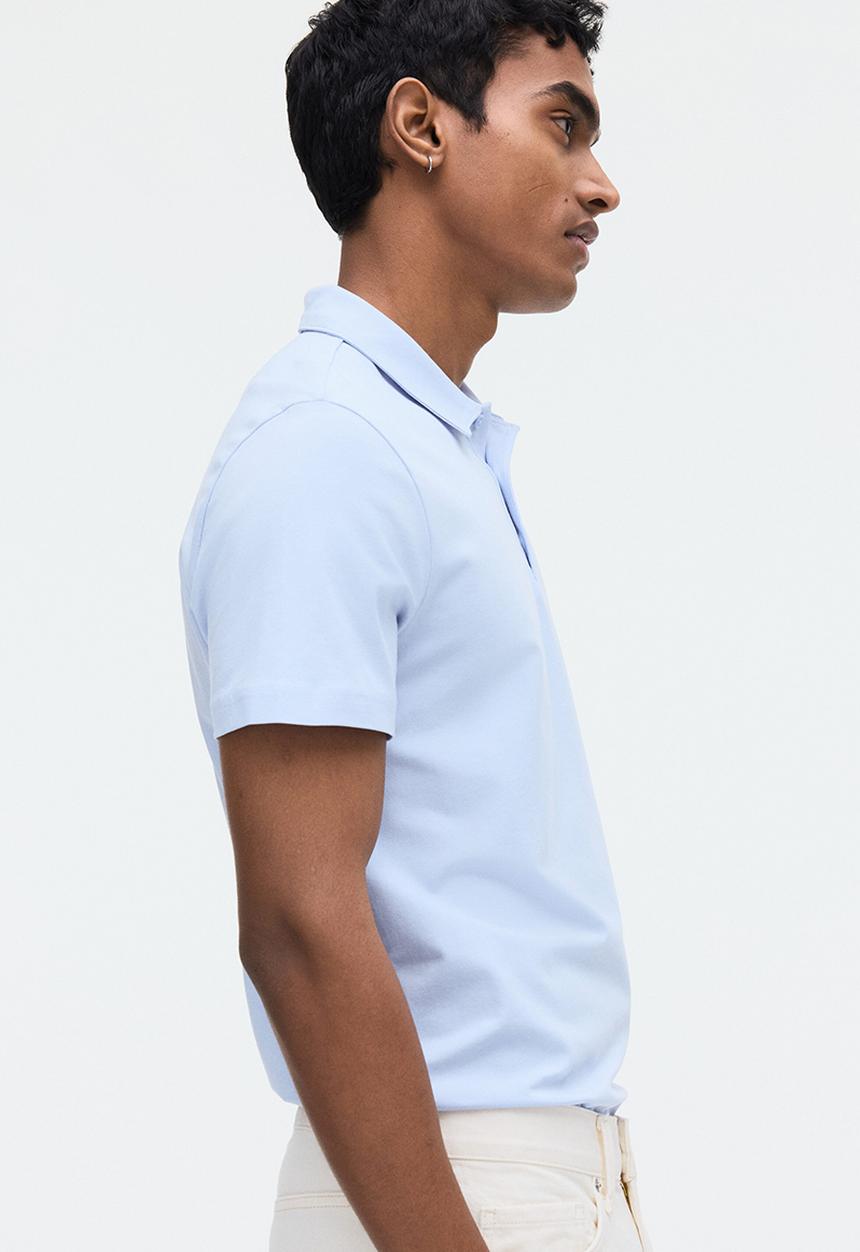 H&M - Slim fit polo shirt  - light blue