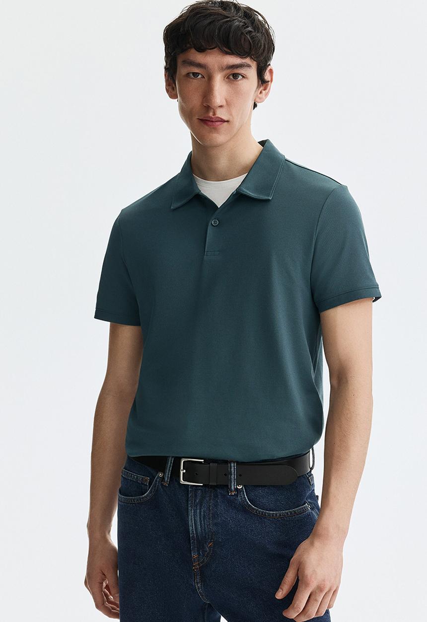 H&M - Coolmax? slim fit polo shirt - teal