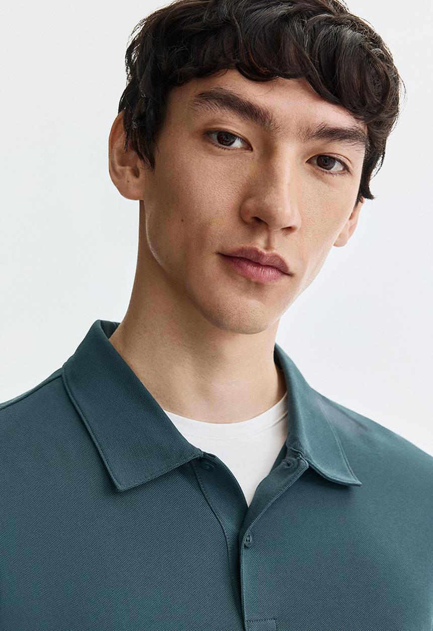 H&M - Coolmax? slim fit polo shirt - teal