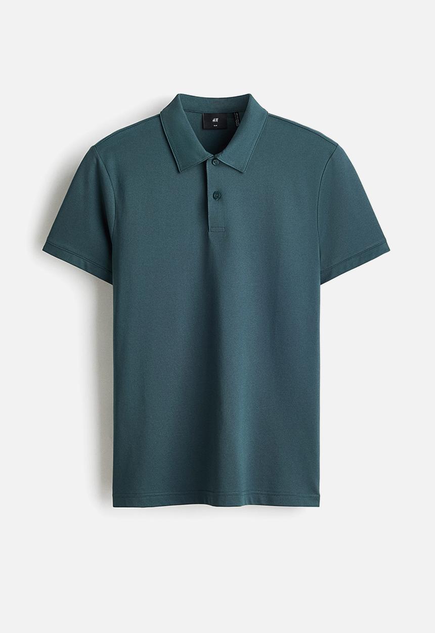 H&M - Coolmax? slim fit polo shirt - teal