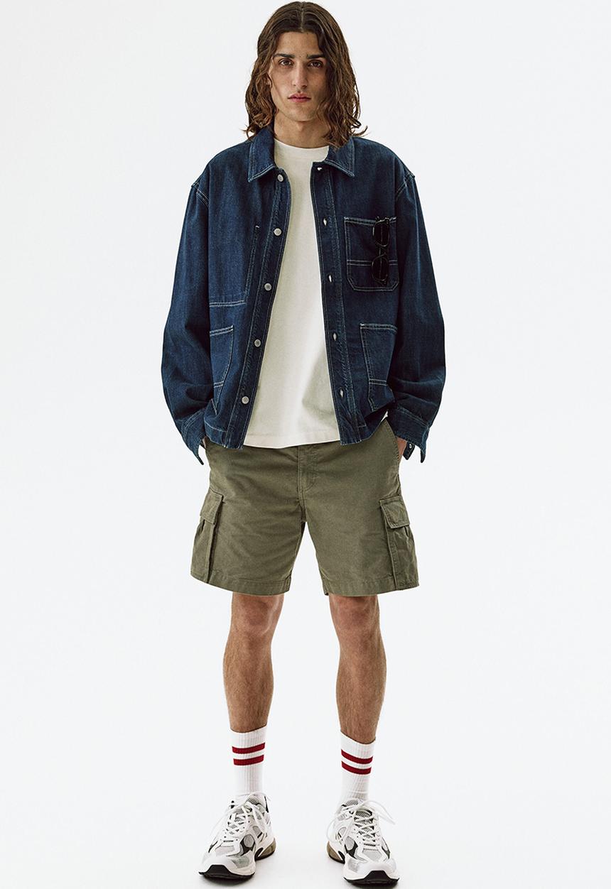 H&M - Oversized fit printed cotton t-shirt - cream/car