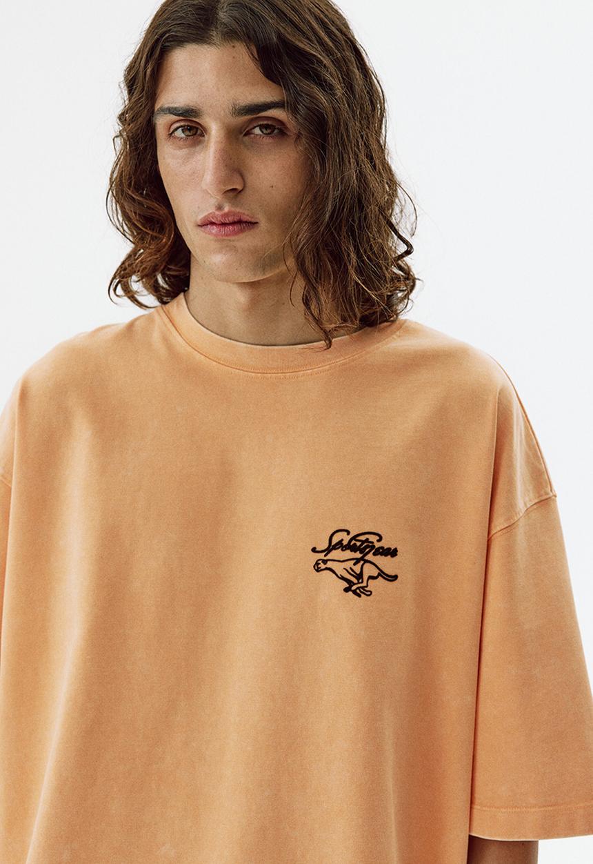 H&M - Oversized fit printed cotton t-shirt - orange/sport gear