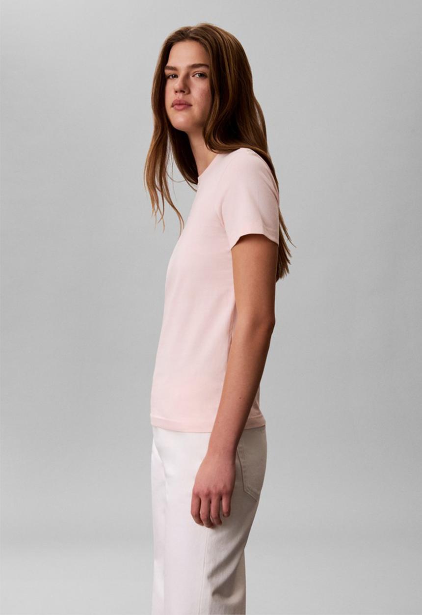 Calvin Klein - Short sleeve monogram crew tee - mangano calcite