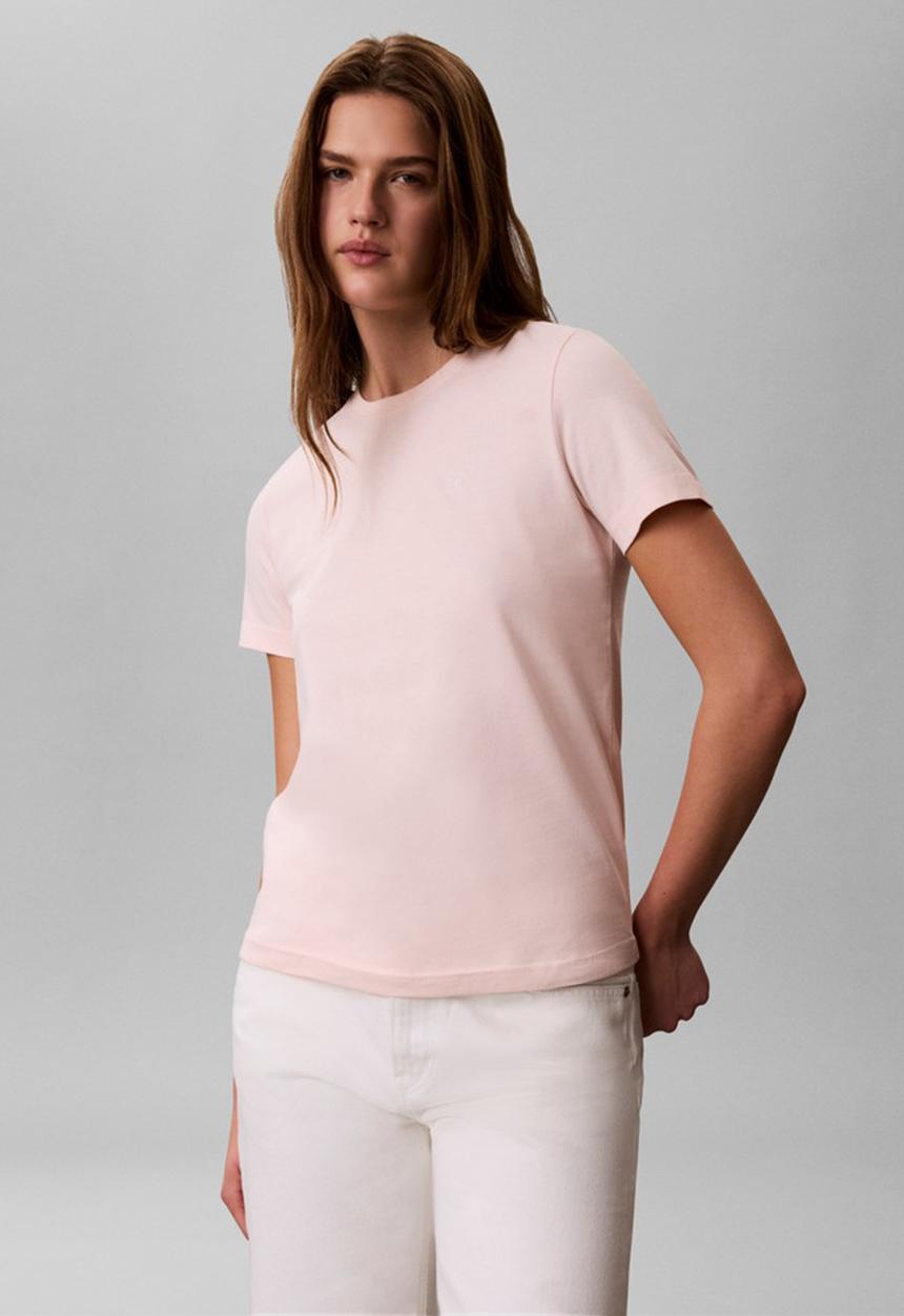 Calvin Klein - Short sleeve monogram crew tee - mangano calcite