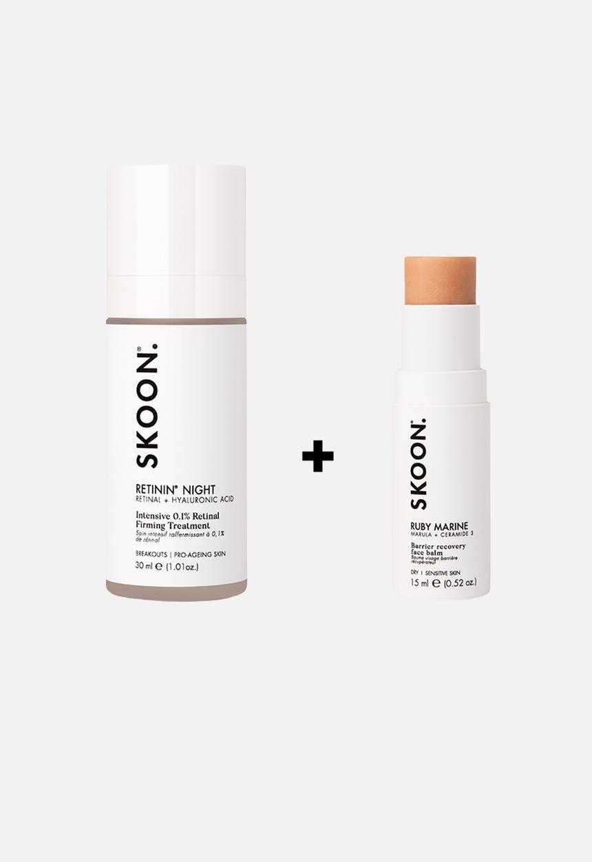 SKOON. - Night Renew Duo Set  Retinin Night 30ml + FREE Ruby Marine 15ml Stick
