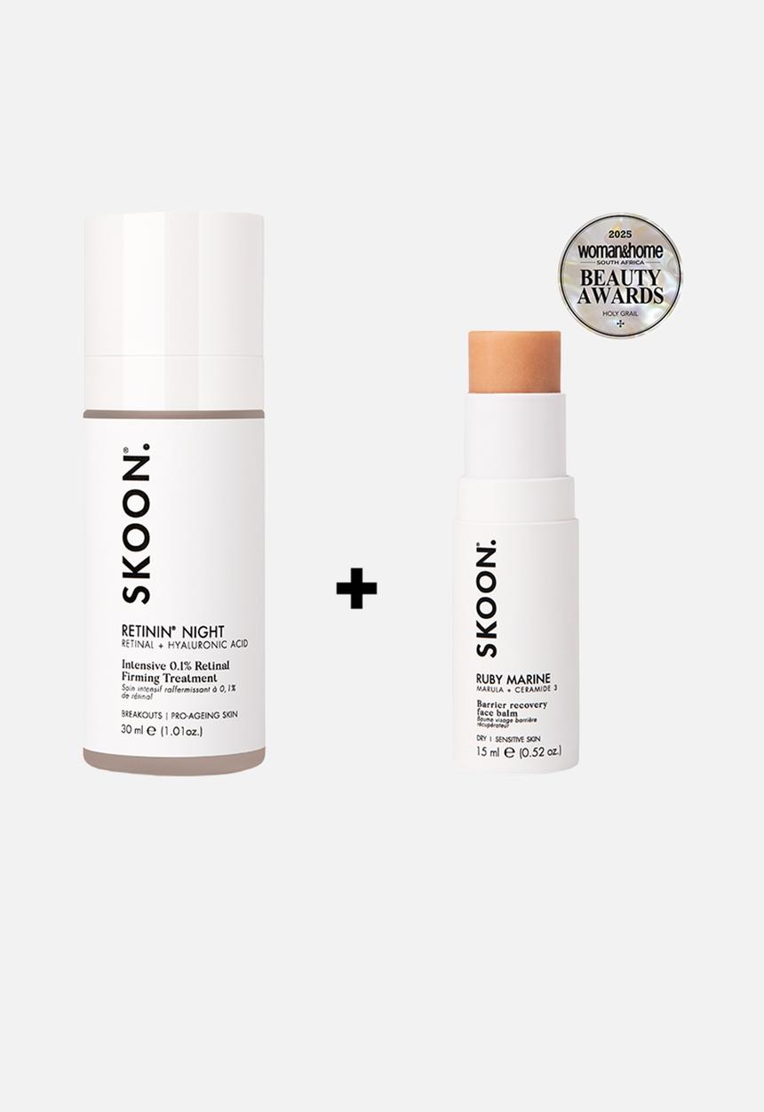 SKOON. - Night Renew Duo Set  Retinin Night 30ml + FREE Ruby Marine 15ml Stick
