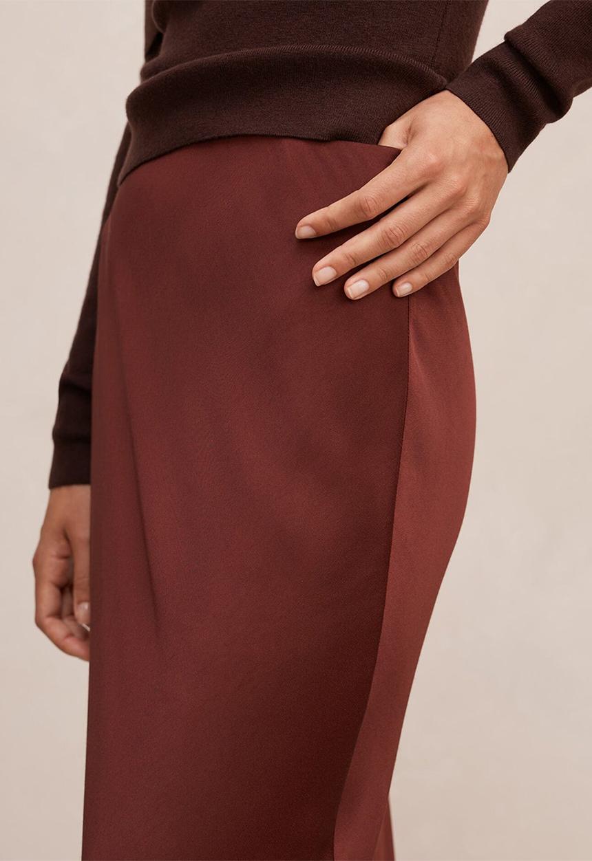 Forever New - Enola lace maxi skirt in deep rust