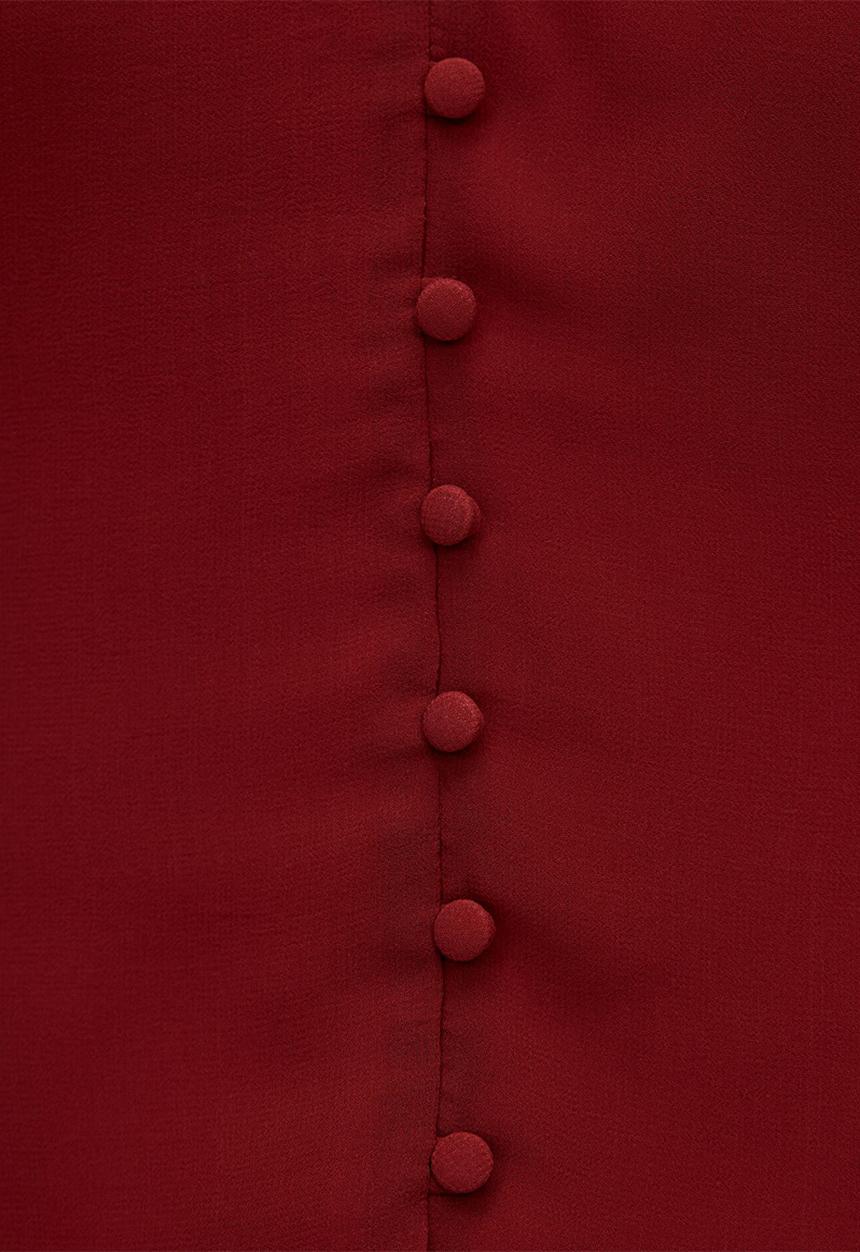Forever New - Pippa flutter sleeve blouse in pomegranate red