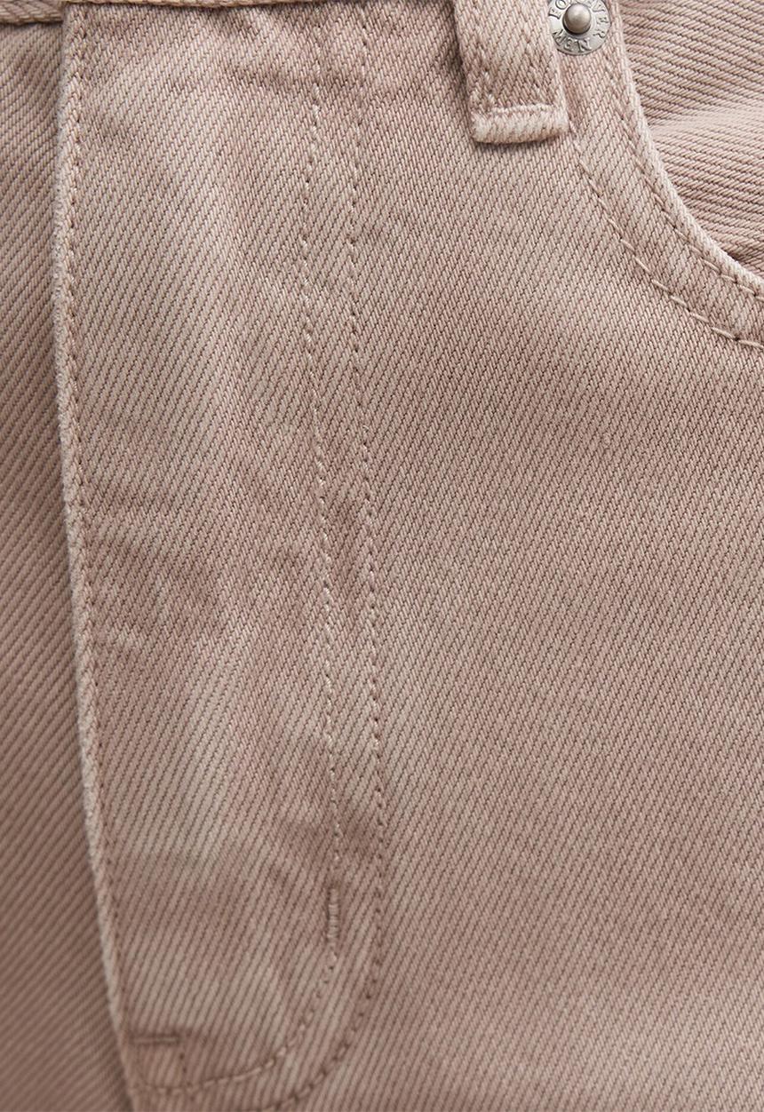 Forever New - Gia high-rise wide leg jeans in mushroom