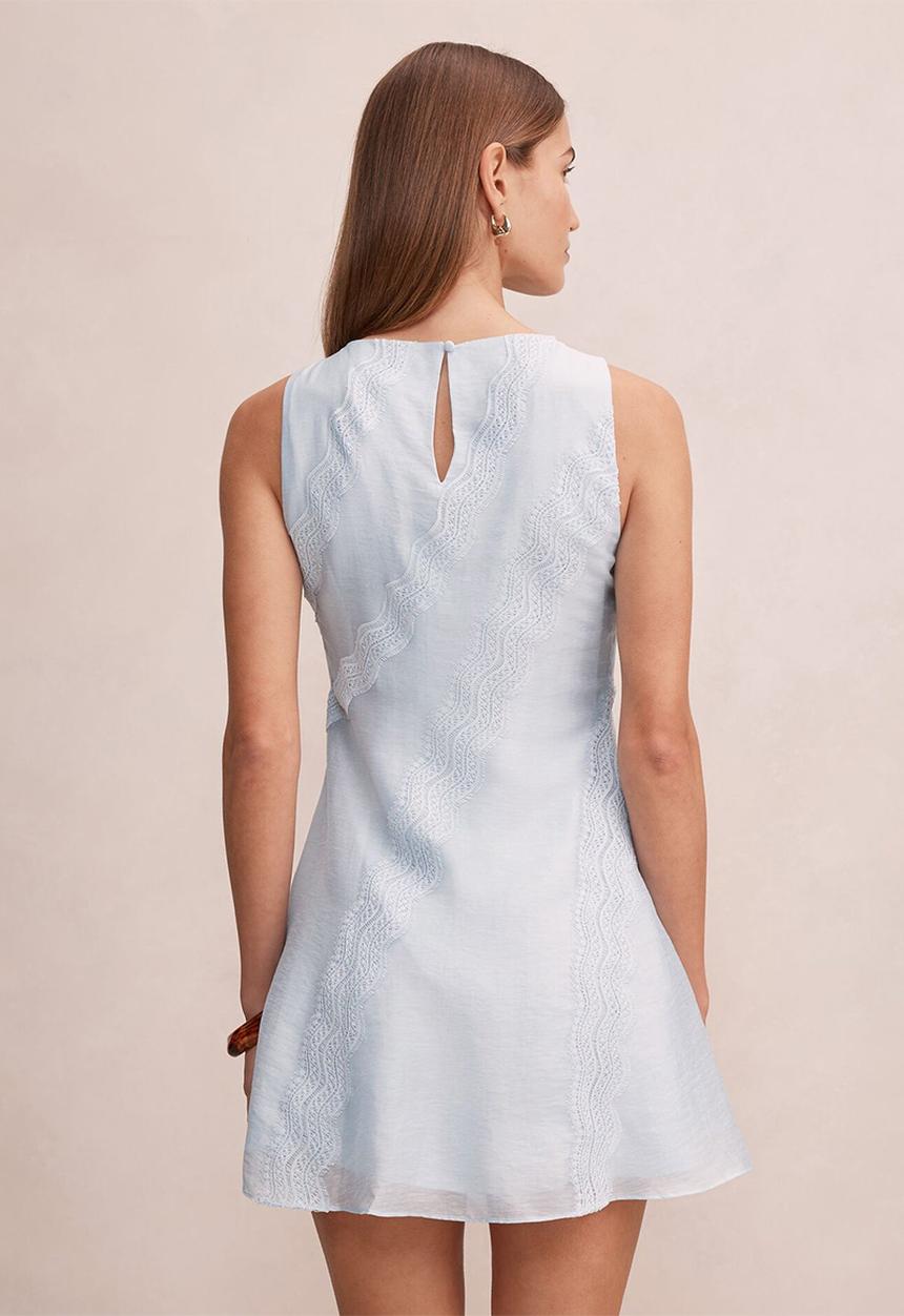 Forever New - Hannah lace detail mini dress in bluebell